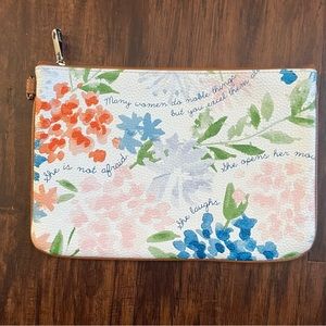 Thirty One Rubie Mini Floral Verses Pebble Pouch